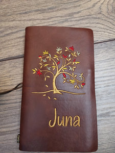 Notizbuch A5 aus Leder, Tagebuch aus Leder, Tagebuch mit Namen, Geburtstagsgeschenk personalisiert, Weihnachtsgeschenk individuell mit Namen