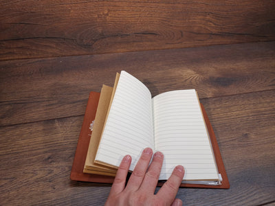 Notizbuch A5 aus Leder, Tagebuch aus Leder, Tagebuch mit Namen, Geburtstagsgeschenk personalisiert, Weihnachtsgeschenk individuell mit Namen