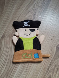 Kinder Waschhandschuh Schneemann mit Namen, individuell bestickt, Badehandschuh, Waschlappen personalisiert mit einem kleinen Badezusatz
