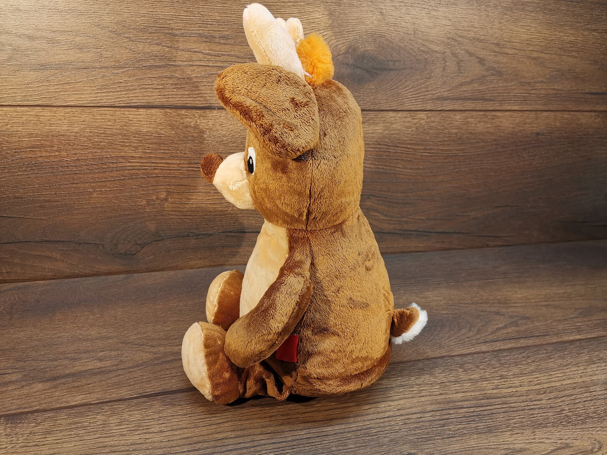 Personalisierbares Rentier oder Elch Stofftier mit Namensstickerei – Kuscheltier Geschenk zur Taufe, Weihnachten, Geburtstag, Jahrestag