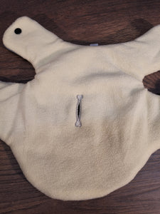 Hundemantel in Blau mit Fleece Druckknöpfen, Hundemantel mit Namen, Hundemantel große Hunde, Hundemantel kleine Hunde, Hunde Wintermantel