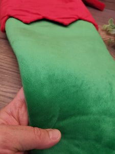 Nikolausstiefel aus Samststoff, Nikolausstrumpf mit Namen, Nikolausstiefel personalisiert, Nikolausstiefel aus Stoff, Nikolausstiefel XXL