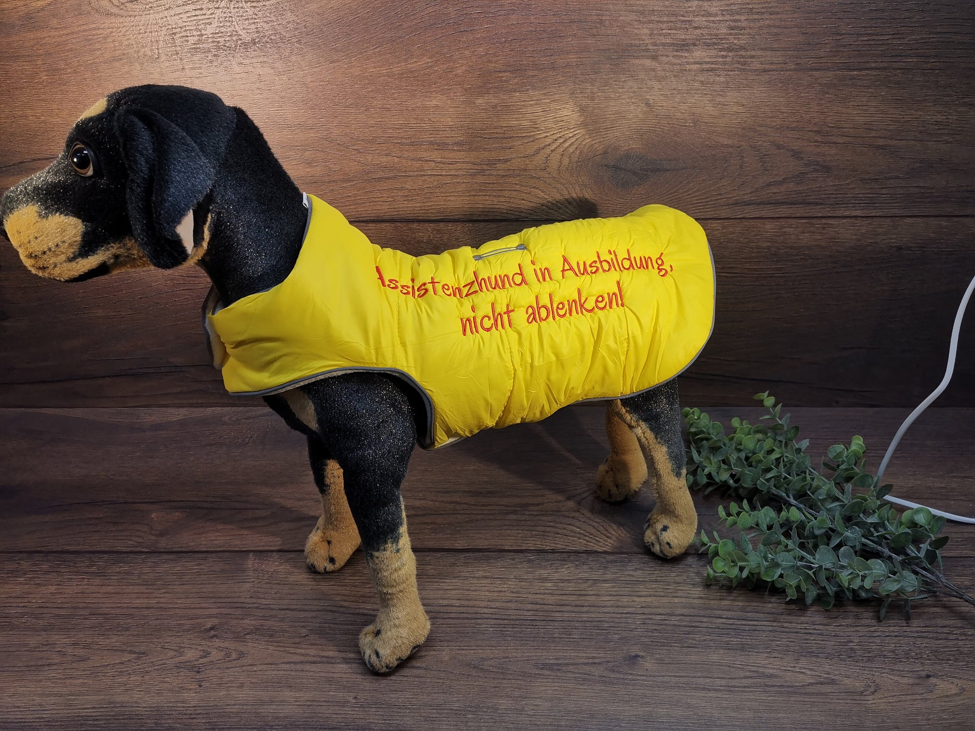 Hundemantel mit Fleece in gelb, Hundemantel mit Namen, Hundemantel wasserabweisend, Hundemantel für kleine Hunde, Hunde Wintermantel