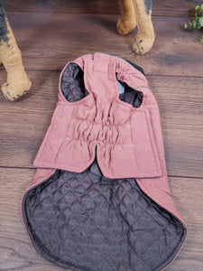 Hundmantel Rosa mit Namen, Hundemantel personalisiert, Hundemantel für Geschirr, Hundemantel für den Winter, Hundemantel mit Bauchschutz