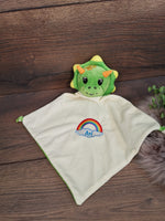 Schnuffeltuch Dino mit Namen, Schnuffeltuch personalisiert, Schnuffeltuch Baby, Schnuffeltuch Jungen, Schnuffeltuch Mädchen