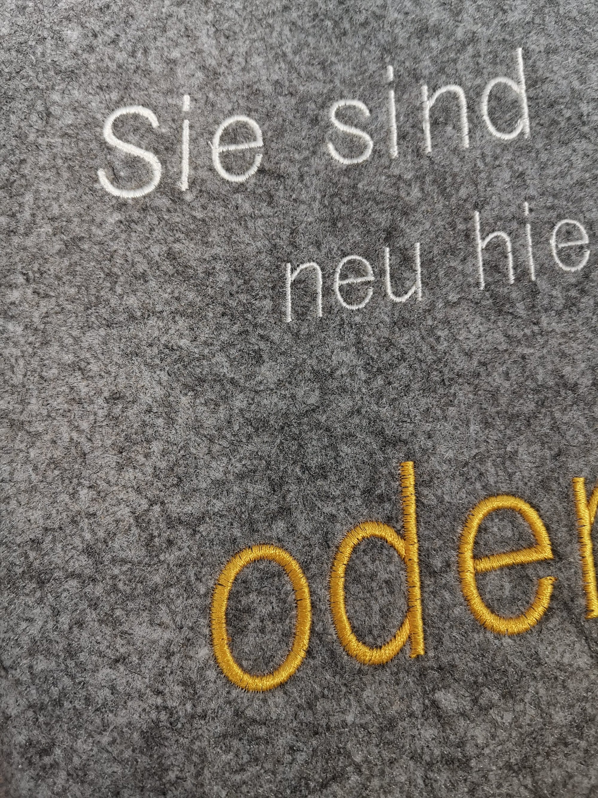 Notizbuch A5 mit Filzumschlag und lustigem Spruch mit Einhorn
