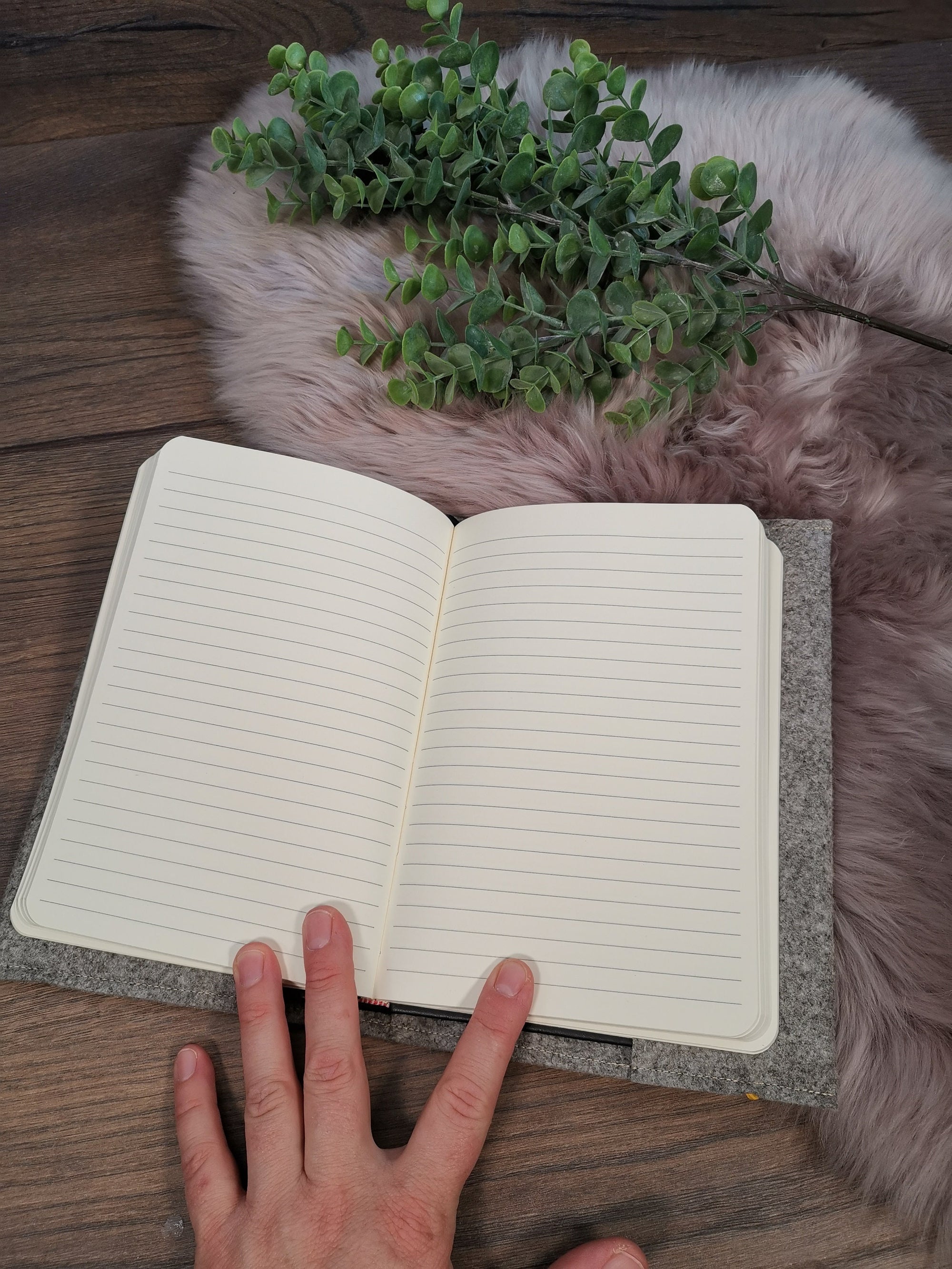 Notizbuch A5 mit Filzumschlag und lustigem Spruch mit Einhorn