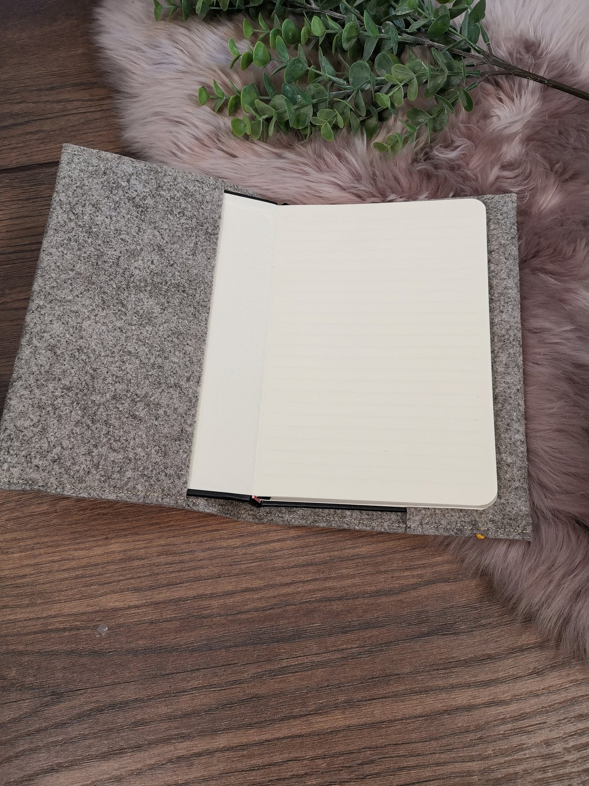 Notizbuch A5 mit Filzumschlag und lustigem Spruch mit Einhorn