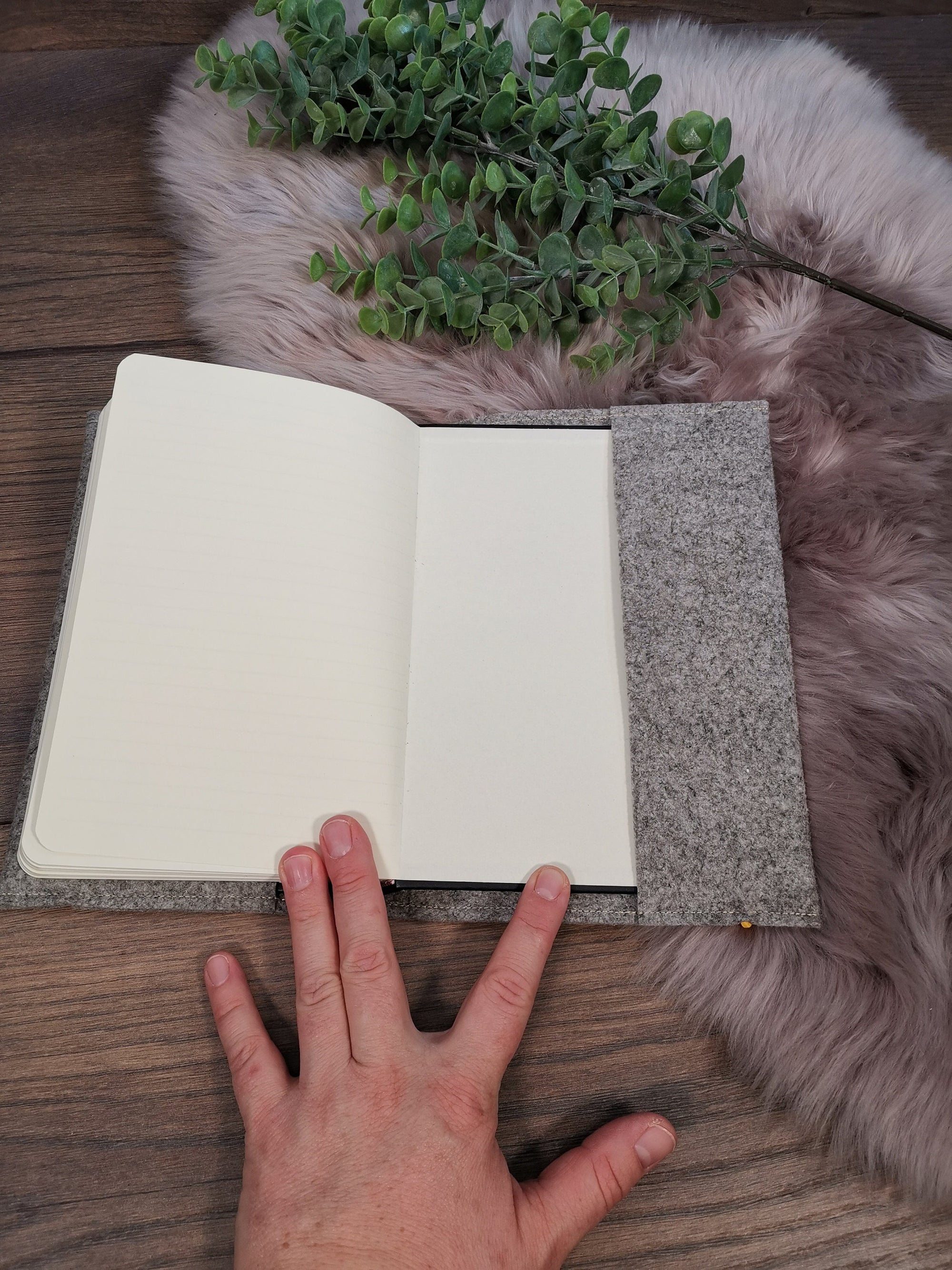 Notizbuch A5 mit Filzumschlag und lustigem Spruch mit Einhorn