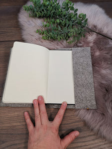 Notizbuch A5 mit Filzumschlag und lustigem Spruch mit Einhorn