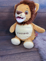 Personalisierbarer Löwe Stofftier mit Namensstickerei – Kuscheltier Geschenk zur Taufe, Geburtstag, Weihnachten, Jahrestag