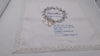 Taufdecke Tauftuch individuell gestaltbar, Leinentuch mit Spitze bestickt, Kerzentuch mit Spruch für Taufe, Kommunion, Konfirmation, 39 x 39