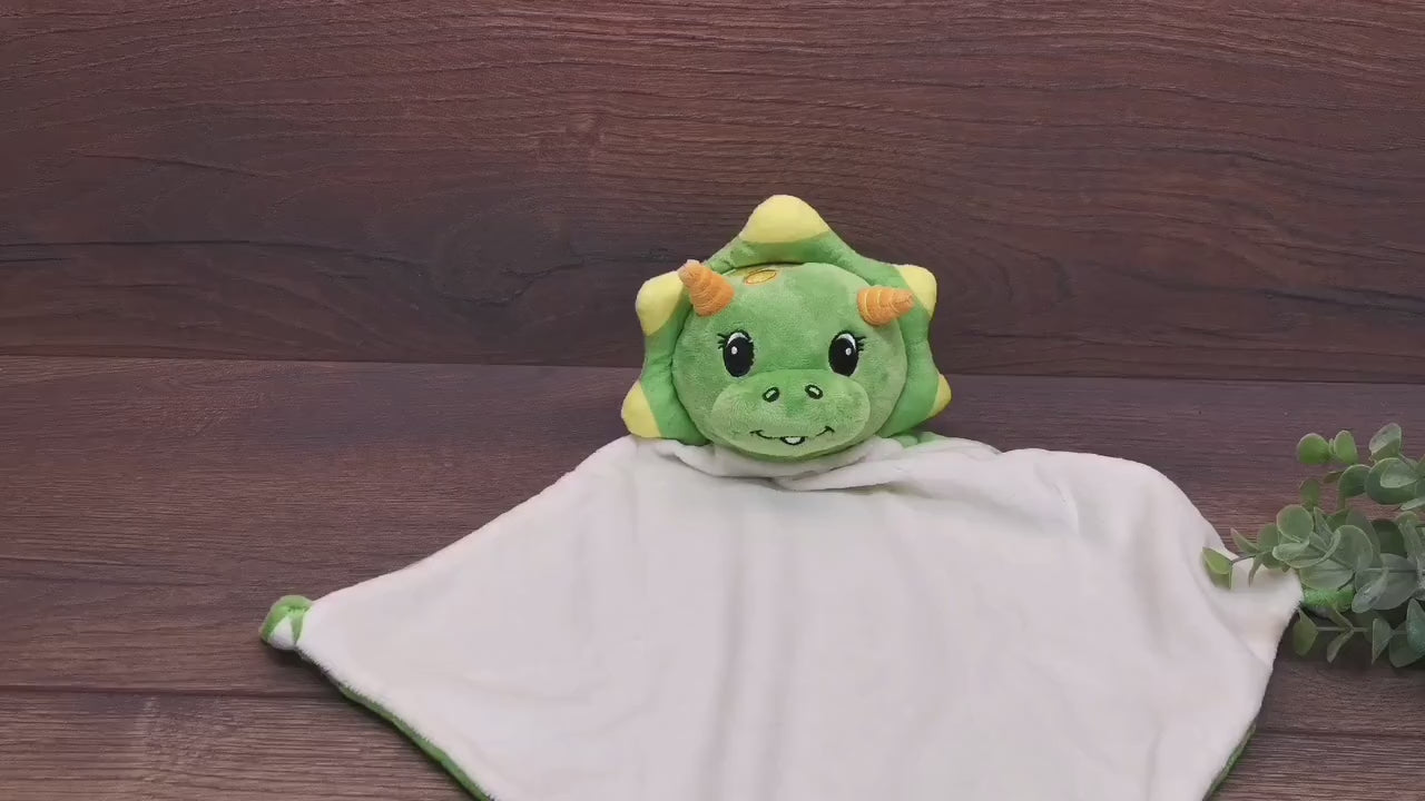 Schnuffeltuch Dino mit Namen, Schnuffeltuch personalisiert, Schnuffeltuch Baby, Schnuffeltuch Jungen, Schnuffeltuch Mädchen