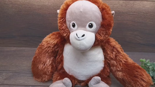 Stofftier Affe mit Namen und Geburtsdatum bestickt, Plüschtier mit Namen, Personalisiertes Stofftier, Stofftier personalisierbar