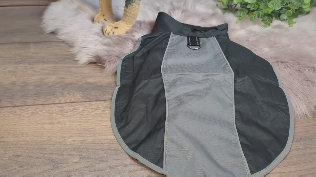 Hundemantel mit wasserdichtem Obermaterial und leichtem Fleece in Orange – Perfekt für Spaziergänge bei Regen und Kälte