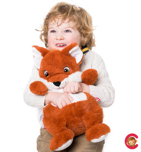 Stofftier Fuchs mit Namen und Geburtsdatum bestickt, Plüschtier mit Namen, Personalisiertes Stofftier, Stofftier personalisierbar