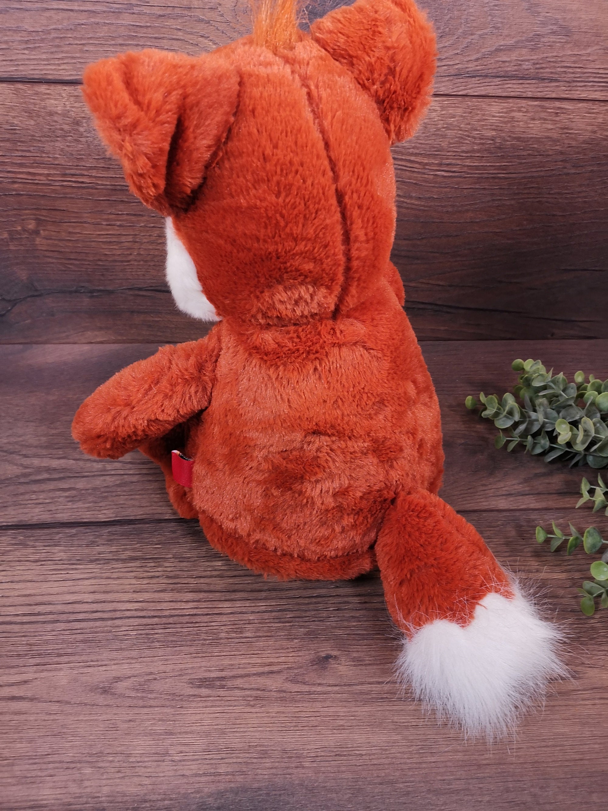 Stofftier Fuchs mit Namen und Geburtsdatum bestickt, Plüschtier mit Namen, Personalisiertes Stofftier, Stofftier personalisierbar